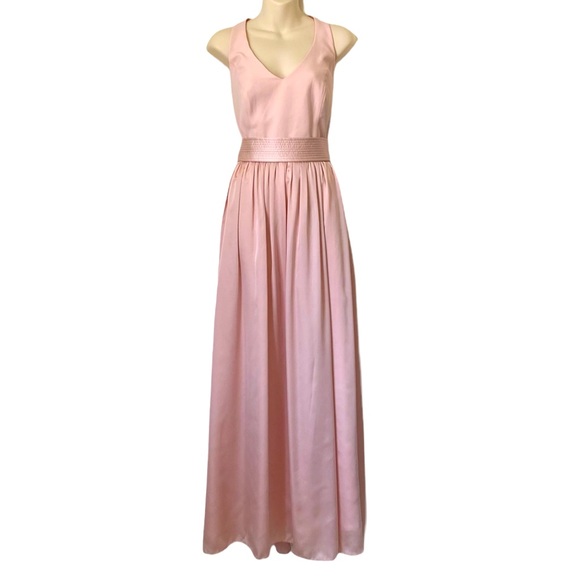 Vera Wang White Collection Pink Maxi Gown Sz 10 - Picture 1 of 7